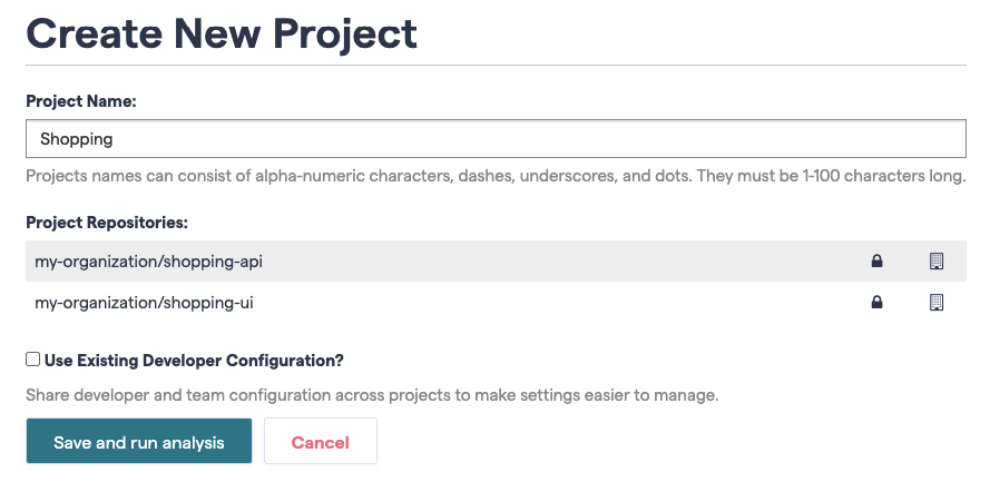 Configuration of multiple repositories